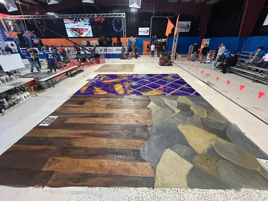 Wide competition floor
