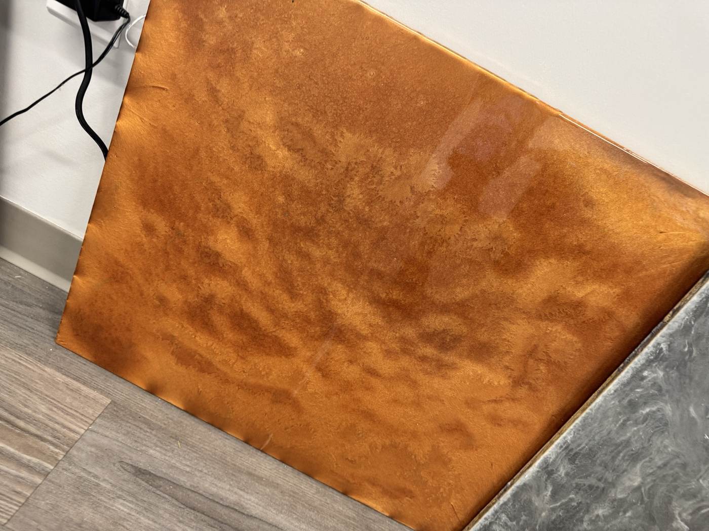 Copper metallic resin sample